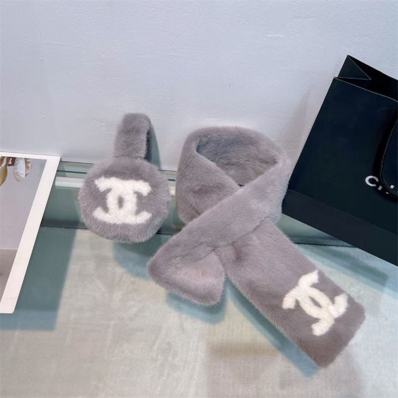 Chanel ふわふわマフラー レディース シャネルファーストール