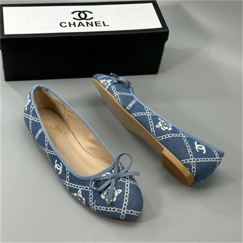 ブランドChanelデニムバレーシューズ