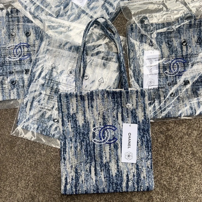 ハイブランドシャネルデニムトートバッグ