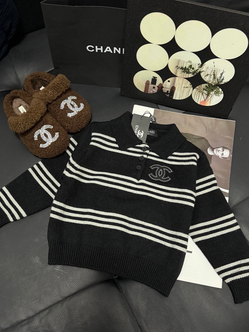 シャネルブランドキッズニット上着