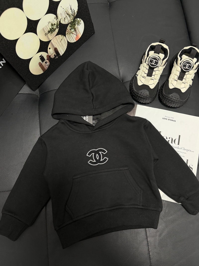 シャネルキッズ長袖トレーナースウェットパーカー