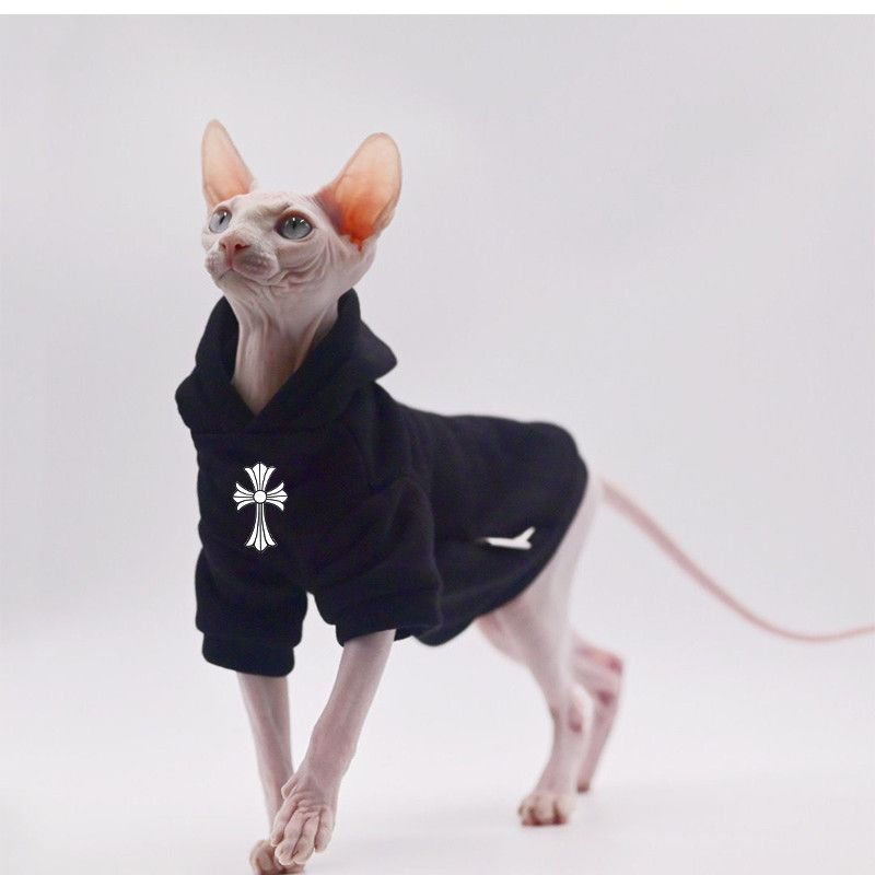 Chrome Hearts猫パーカーペット洋服パロディ