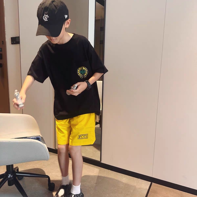 ブランドChrome Heartsキッズ 綿Tシャツ