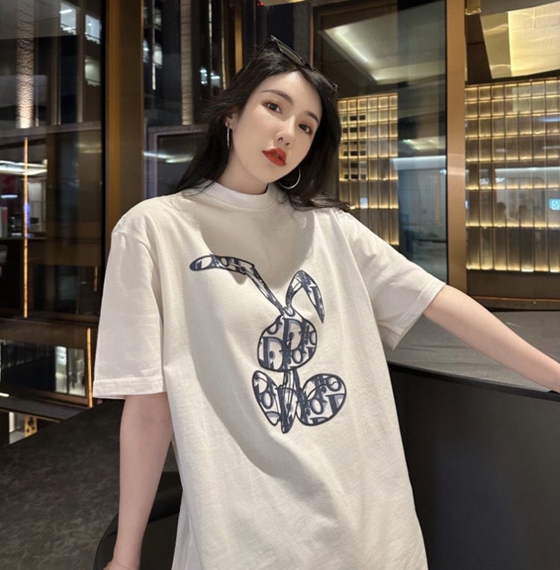 Dior ディオールブランドtシャツ高品質黒白韓国 パチモン 大人 上質