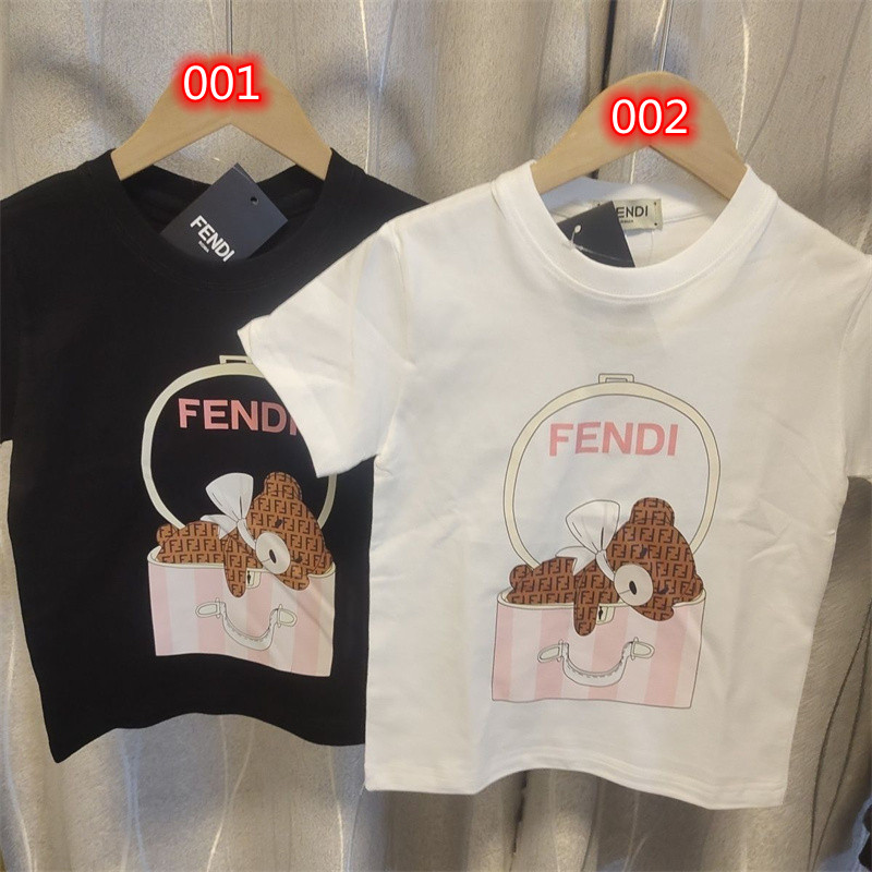 Fendi 半袖tシャツ メンズ フェンディ 上着 可愛い図案 漫画 Tシャツ