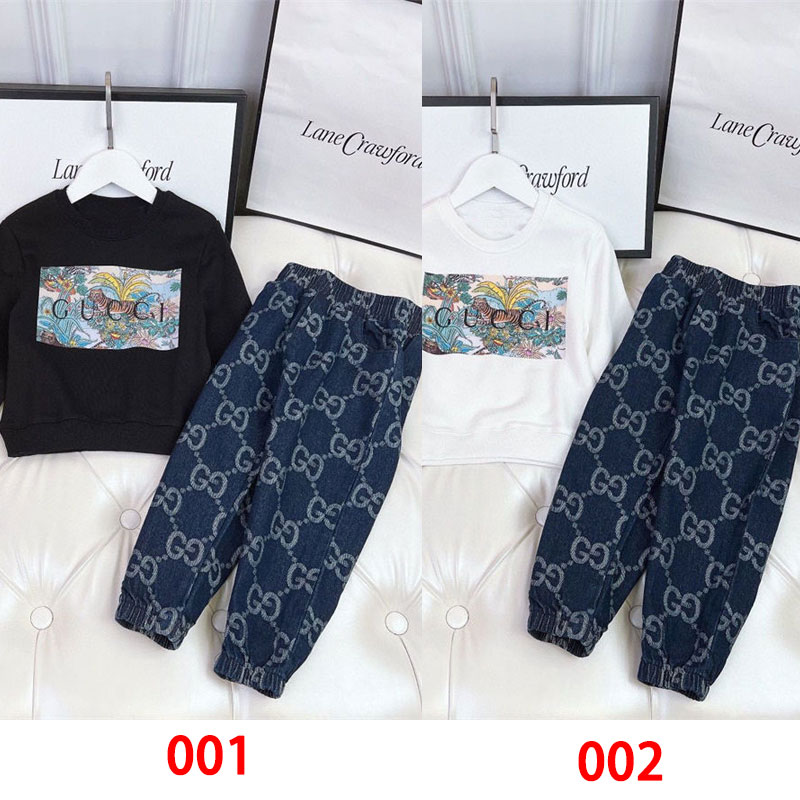 ハイブランド子供ジャージの上下セットアップ