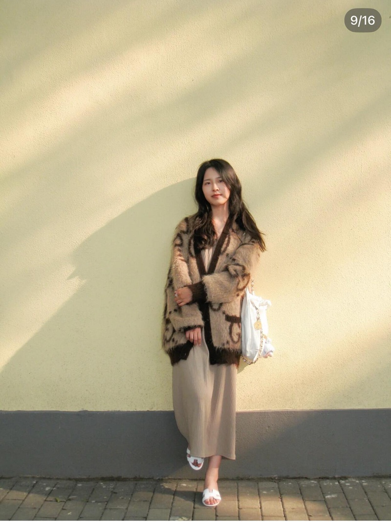 GGブランドオーバーサイズカーディガン