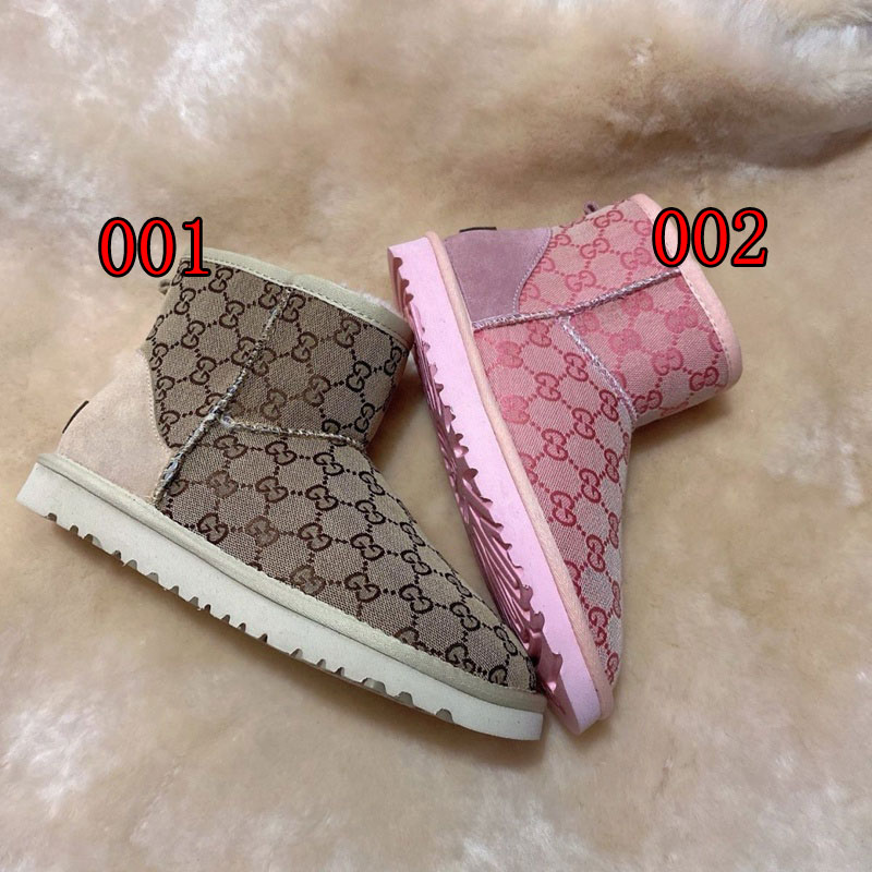 GG ブランドムートンブーツ レディース