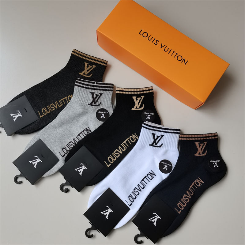 ブランドLv 靴下ソックス 男女兼用