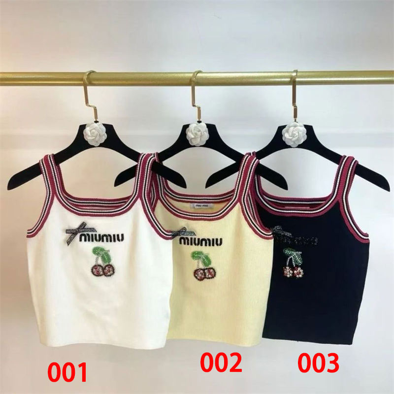 MiuMiuニットキャミソール