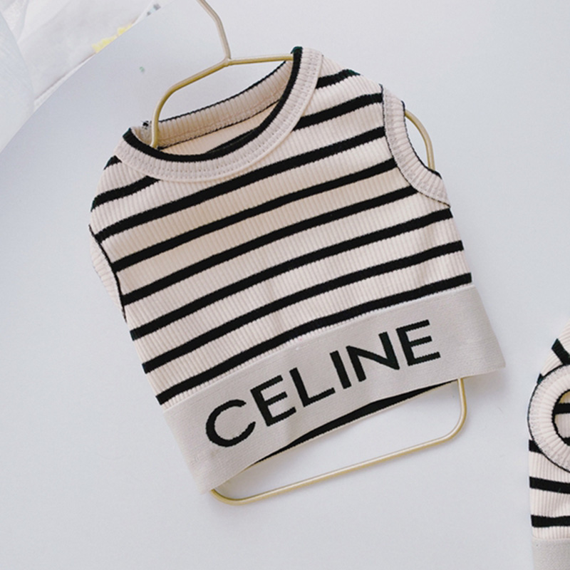 CELINE ブランド 犬服 かわいい セリーヌ ペットの無袖 動きやすい 猫服 オシャレ 洋服