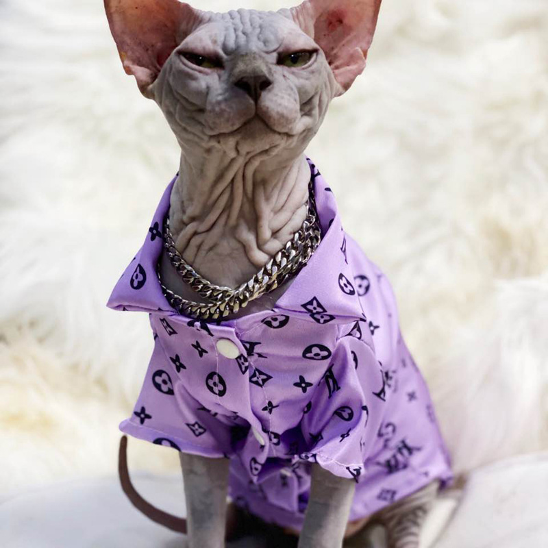 高級ブランド LV ペットウェア 猫の用品 猫服 