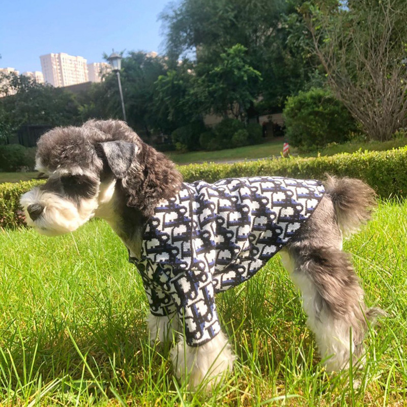 ディオール犬のセーター 秋冬向け 経典モノグラム 犬服 かわいい 猫服