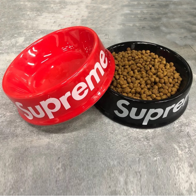 ファッションブランド Supreme ペット食器 犬 猫 ボウル 滑り止め付