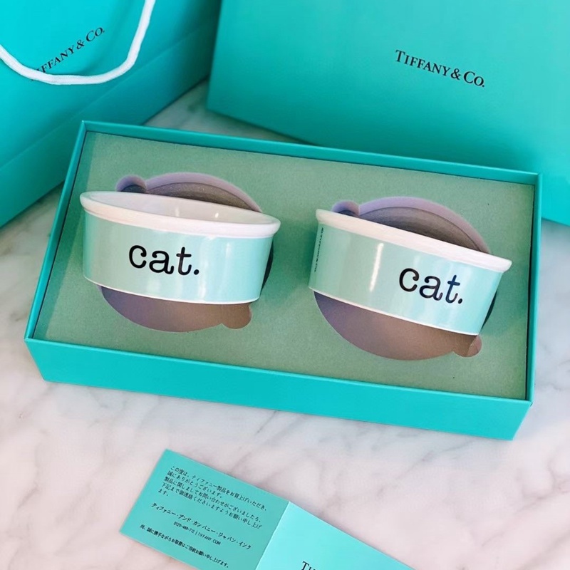 Tiffany ブランド 犬の食器 フードボウル かわいい 猫のフードボウル