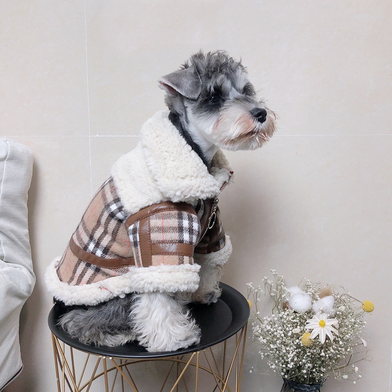 ハイブランド バーバリー風 ペットウェア 犬服 ドッグの冬服
