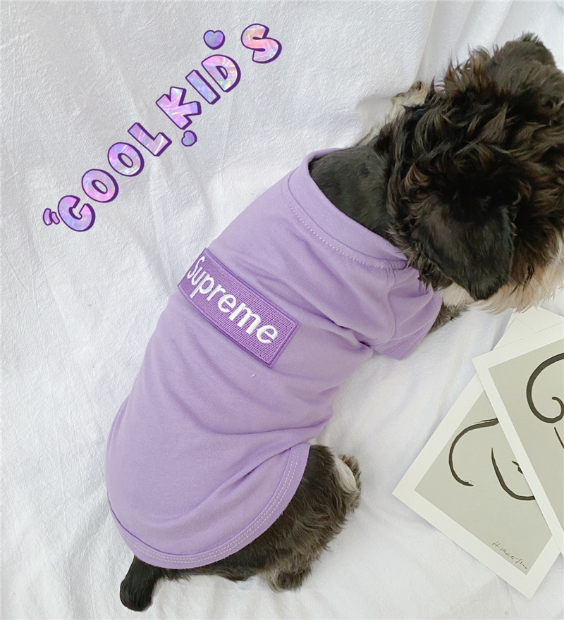 Supreme 犬服 tシャツ 無地シャツドッグ洋服 シュプリーム猫服シャツ 