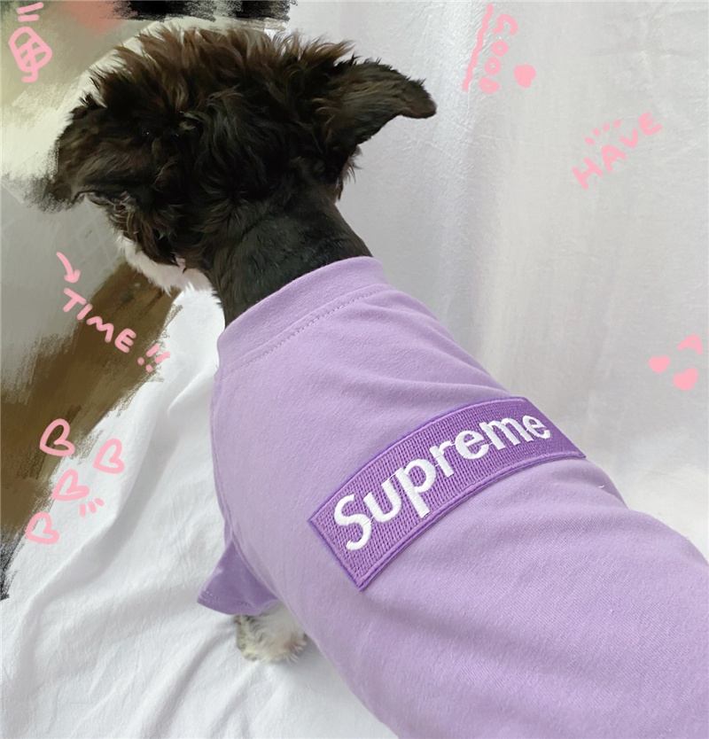 ブランド supreme 猫服 ペット洋服 エアールーム対策 100％コットン