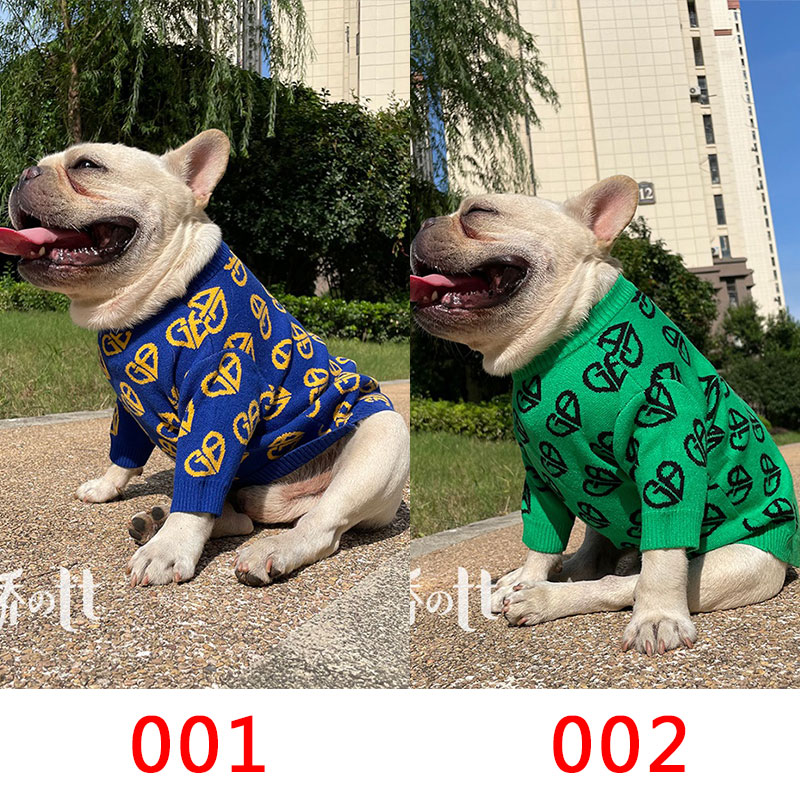 Gg 犬服 ニットセーター わんちゃんの洋服 パロディー 猫ウェア 動き安い 