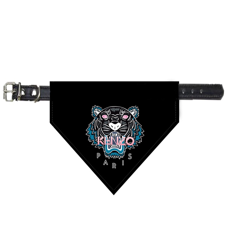 KENZO 犬用品 くびわ スカーフ付きの首輪 犬猫対応 ケンゾー犬用 スカーフ 
