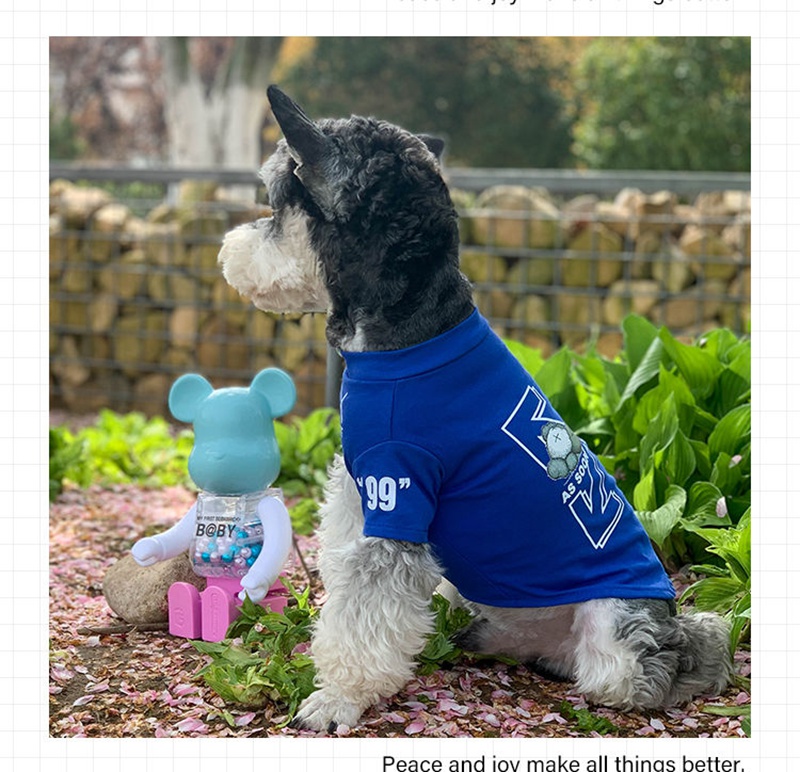 kaws 犬のTシャツ 猫ウェア 個性プリント柄 色落ちしない 薄手シャツ 