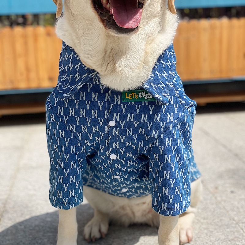  MLB ドッグ服 コスチューム 猫ウェア ペット 犬のシャツ デニム
