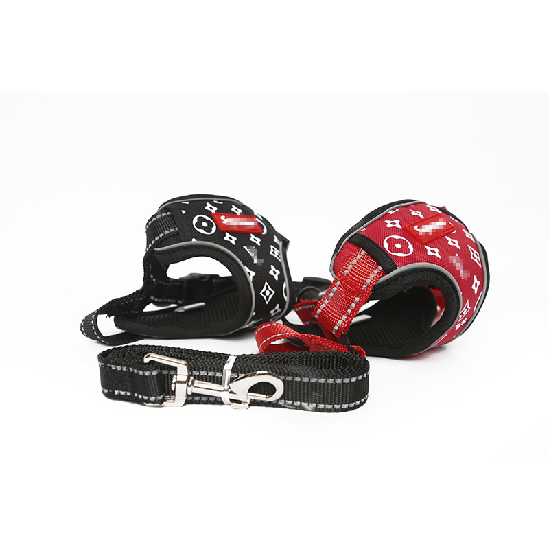 ブランド lv 犬用品 ハーネスと牽引リード 2点セット