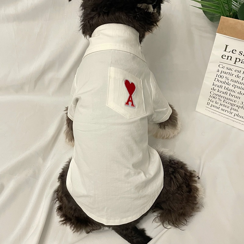 アミパリス 犬ベストセーター白いシャツ