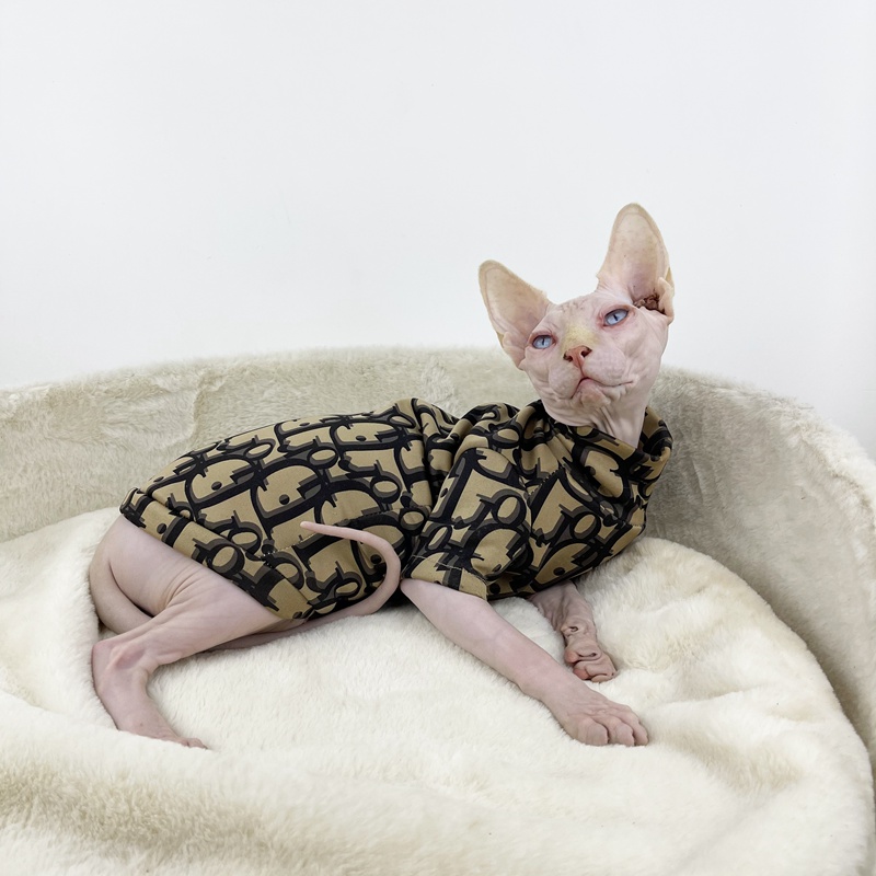 Dior 小中大型猫用シャツ 猫ウェア 可愛い 
