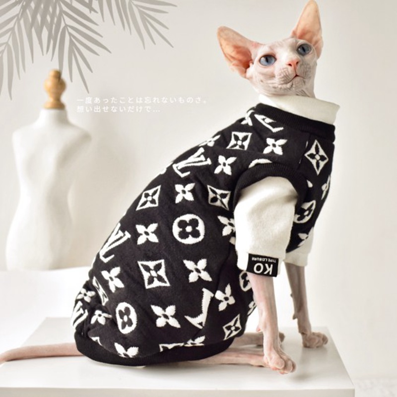 ブランド louis Vuitton 猫服 ベスト 冬服 コート