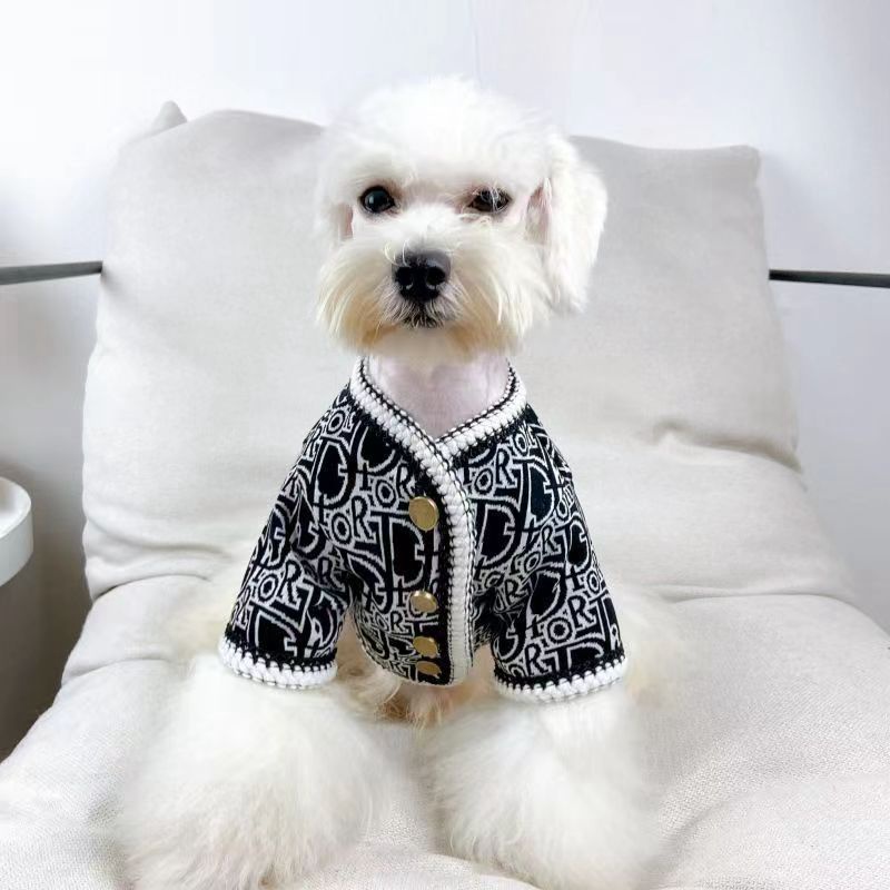 dior ペット服 犬 カーディガン ドッグセーター ディオール