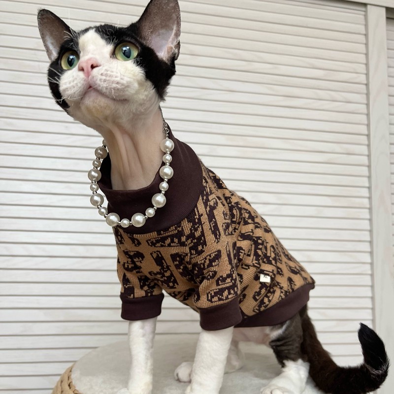 フェンディ 防寒 猫ウェア 無毛猫 スフィンクス服 