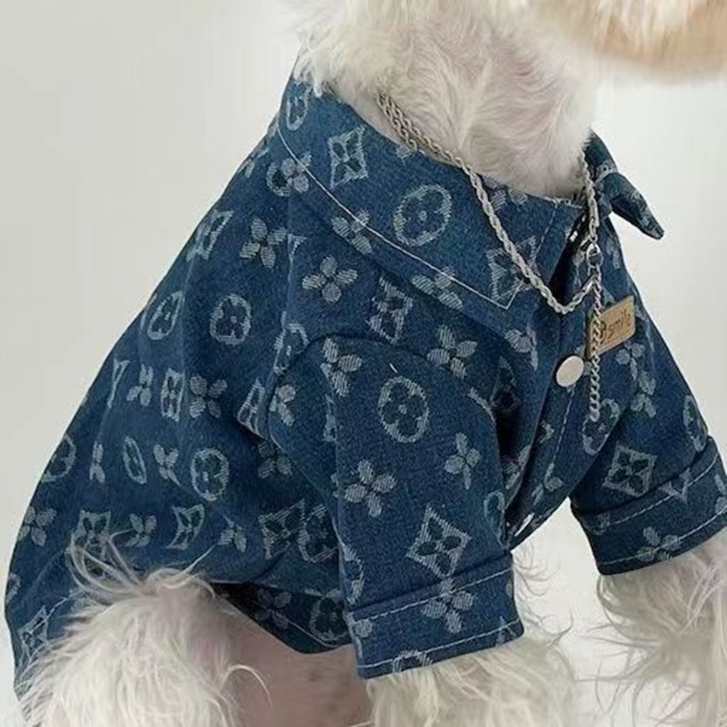  LV 犬 デニムシャツ 大型犬用デニムコート