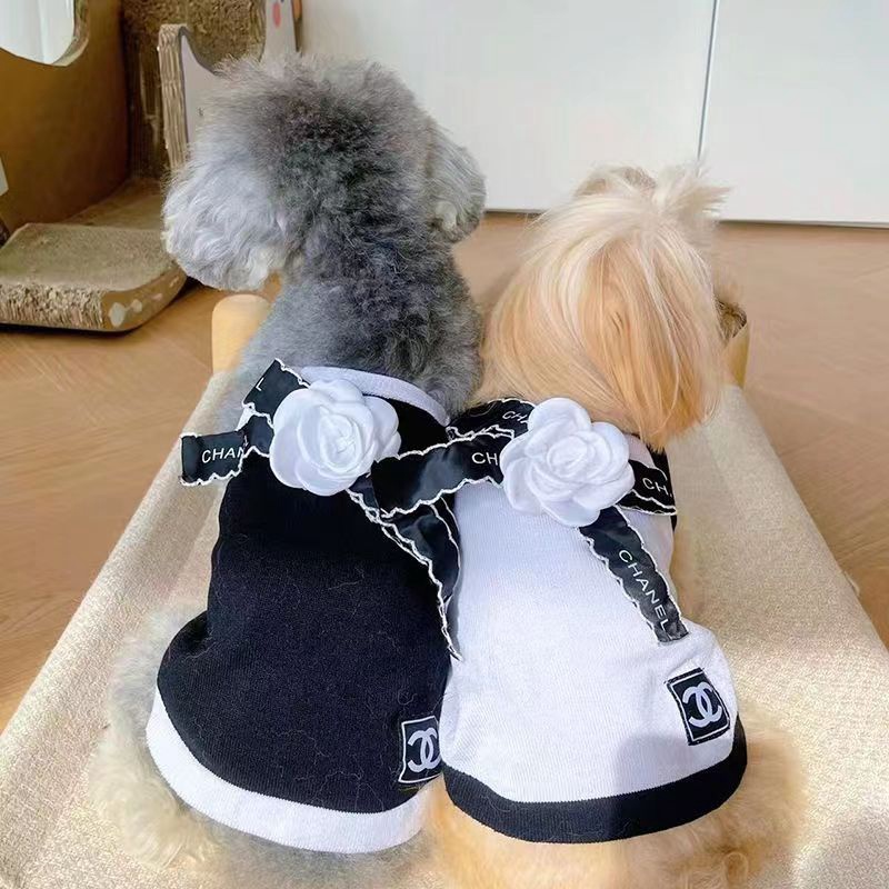 chanel 犬服 韓国 ペット洋服 シャネル 犬の服 タンクトップ 無袖t