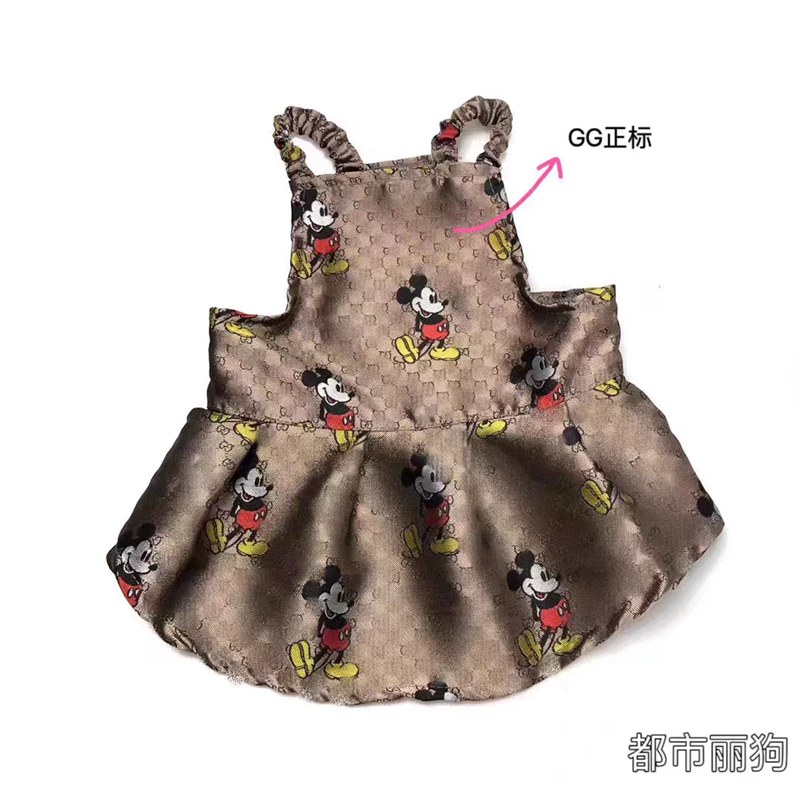 グッチ犬服ワンピース ペット服スカート ドレスgucci洋服 かわいい ペット猫犬ディズニー着心地 脱毛保護 お出かけ着