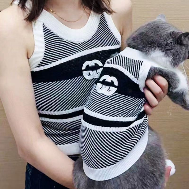 Chanel シャネルハイブランド親子ペット服かわいい犬ウェア